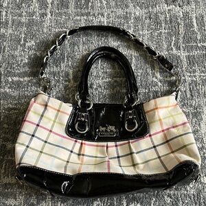 Coach Black and Cream Shoulder Bag 🛍️ Rehab Bag,Sold As Is